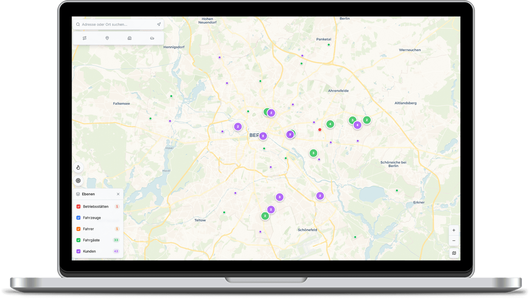 Ihre Flotte auf der Karte